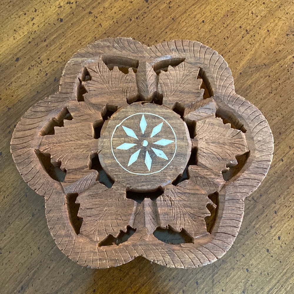 Vintage carved trivet